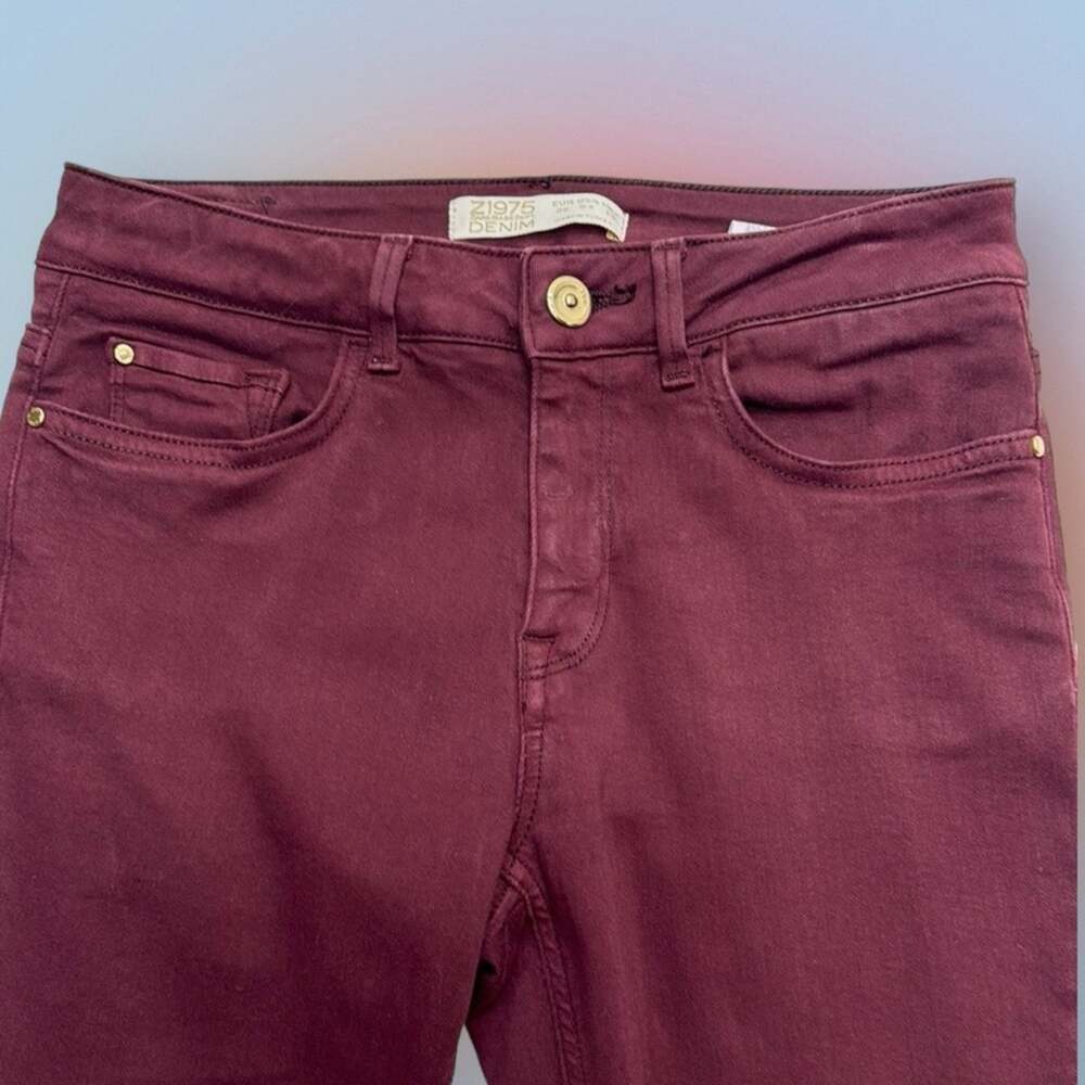 Z1975 ZARA Women’s 4 Burgundy Skinny Jeans